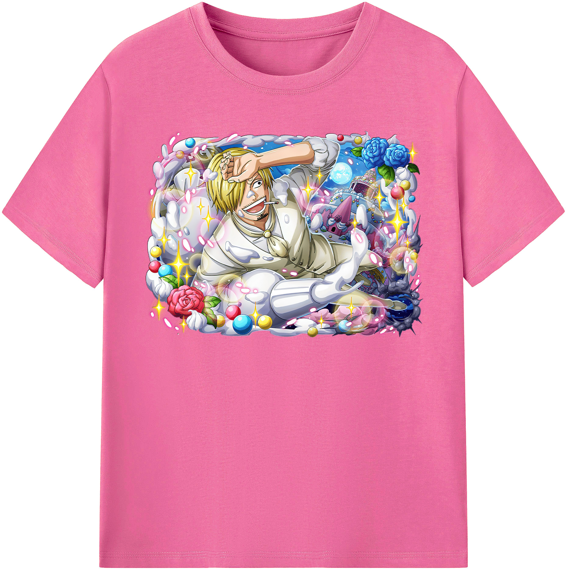 （画像用） ワンピース サンジ ONE PIECE Sanji レディースカジュアルプリントTシャツ（綿100％）